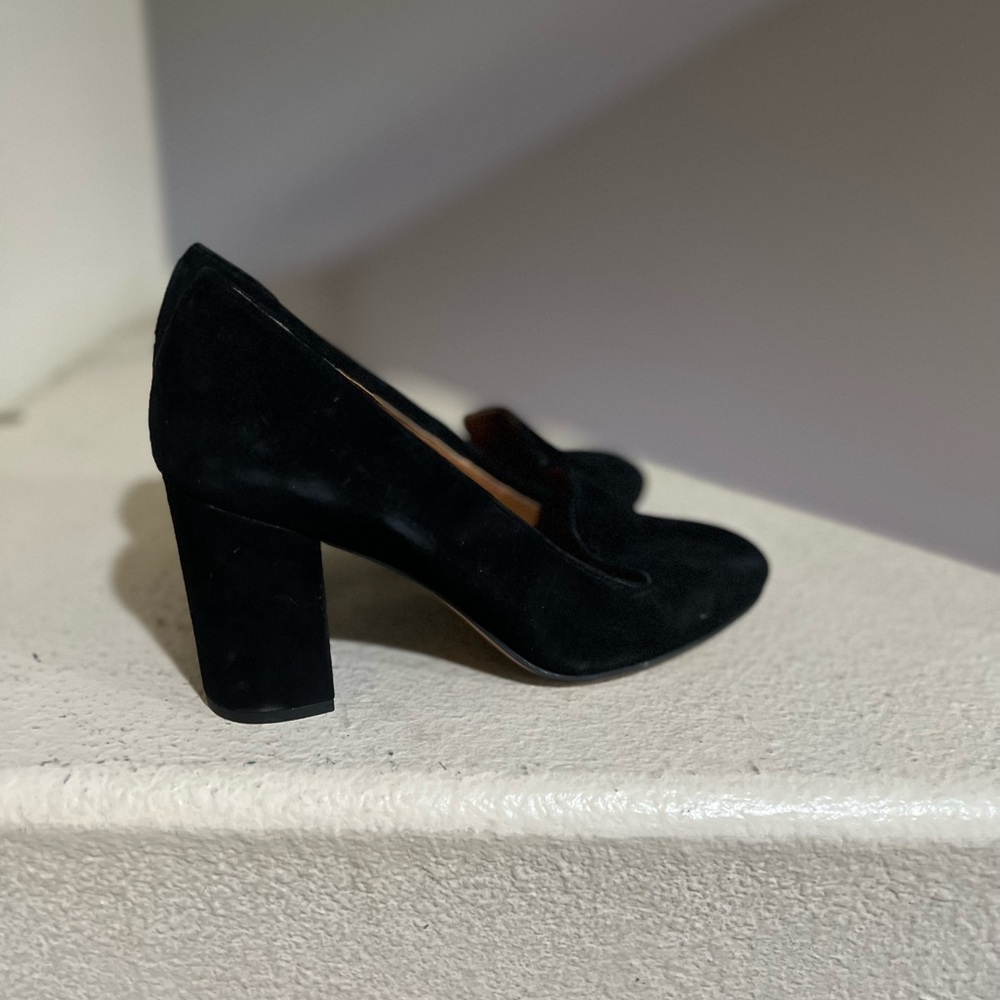 Sarto Franco Sarto Albright black Suede leather Pumps thick heels 9.5 New no box